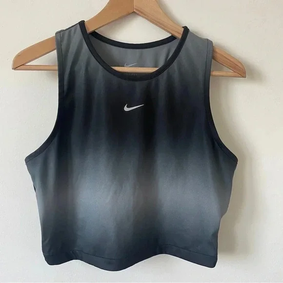 Nike Dri-Fit Swoosh Printed Crop Tank- Size L - Picture 3 of 10